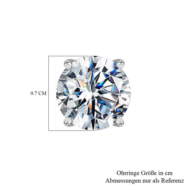 Funkelnde Königin - Nugget Moissanit Ohrringe - 10 ct. image number 5