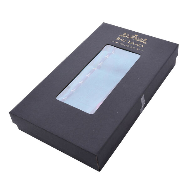 Handgefertigte Tenun-Decke mit Tiermotiv, 119,3x254cm, Türkis image number 4