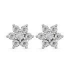 Weißer Diamant Ohrringe, 925 Silber platiniert ca.