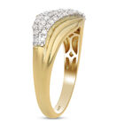Diamant-Ring, 925 Silber Gelbgold Vermeil  ca. 0,47 ct image number 3