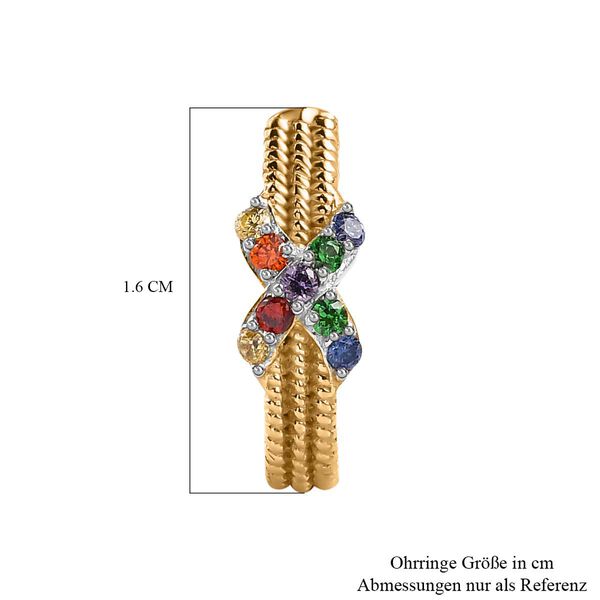 Mehrfarbige Zirkonia-Ohrringe image number 6