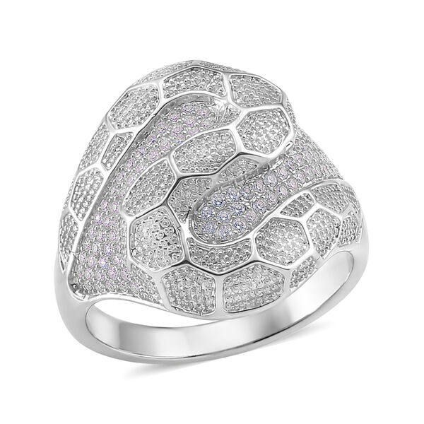 Wei&szlig;er Zirkonia Ring Nickelfreies Messing (Gr&ouml;&szlig;e 18.25) image number 3