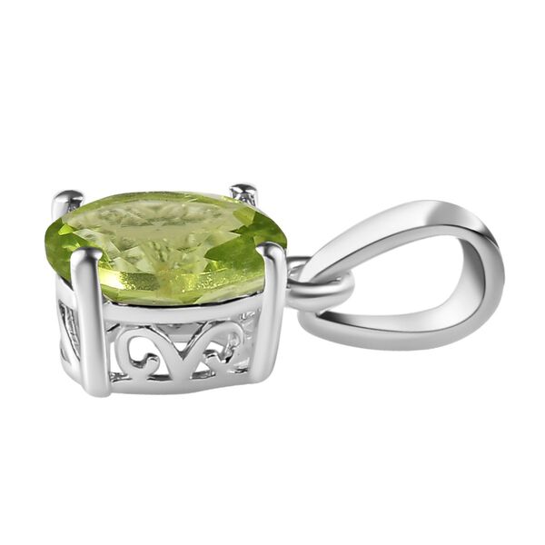 Peridot Solit&auml;r-Anh&auml;nger in Silber, 1,23 ct. image number 4