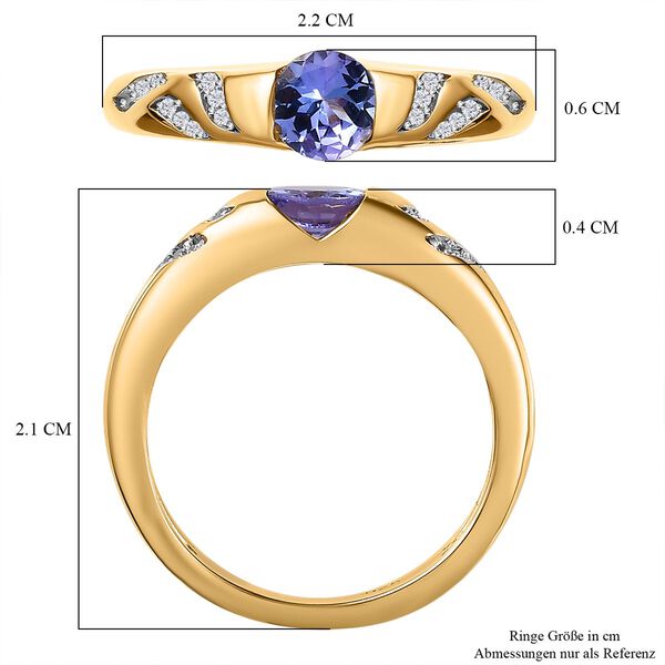Tansanit und Zirkonia Ring - 0.52ct. image number 7