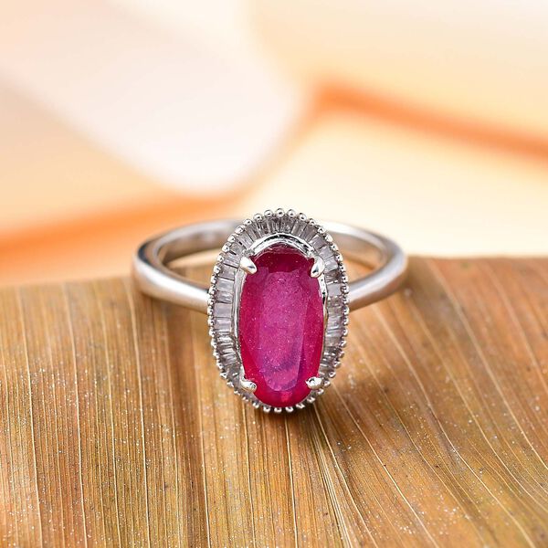 Afrikanischer Rubin und Diamant-Ring - 3,61 ct. image number 9