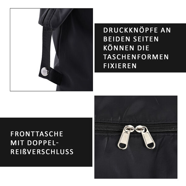 Faltbare Nylon-Reisetasche, Schwarz image number 5