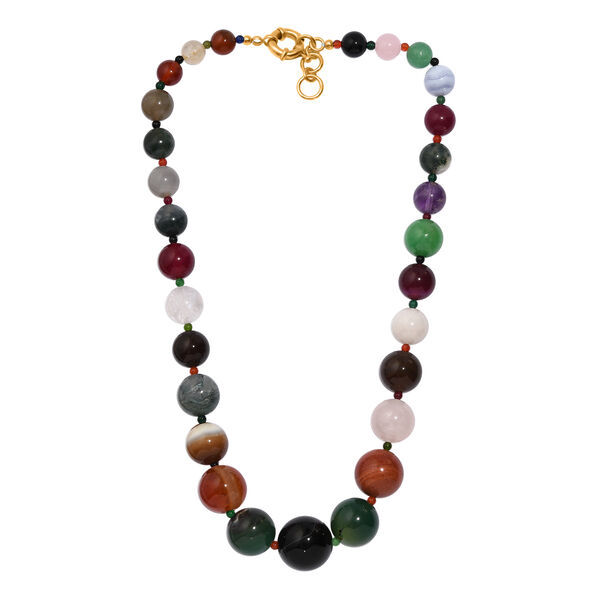 Multi Edelstein Halskette, 50 cm - 600 ct. image number 3