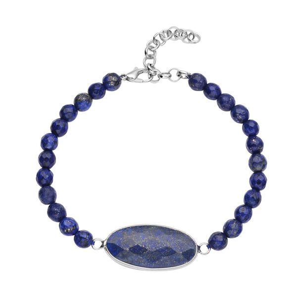 Lapislazuli Armband, ca. 20 cm, reines Messing ca. 69,00 ct