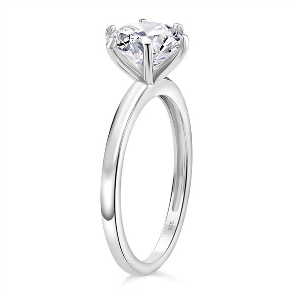 RADIANTA - 2er Set GRA zertifiziert Moissanit (D-VVS) Ring, 925 Silber rhodiniert (Gr&ouml;&szlig;e 16.00) ca. 3.28 ct image number 4