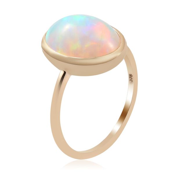 AAA Nat&uuml;rlicher &Auml;thiopischer Opal Solit&auml;r Ring 375 Gelbgold image number 4