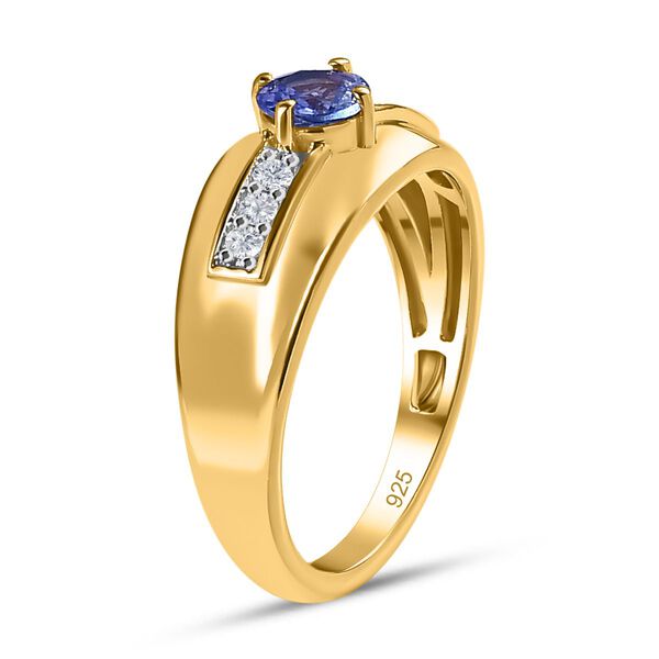 Tansanit und Zirkon Ring - 0,47 ct. image number 5