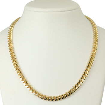 MIAMI CUBAN 925 Silber vergoldet Halskette ca. 50 cm ca. 58,73g