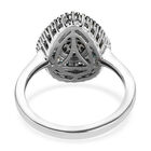 Blauer Diamant Ring 925 Silber platiniert  ca. 0,50 ct image number 5