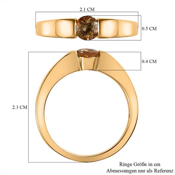 AA natürlicher, goldener Tansanit-Ring - 0,50 ct. image number 7