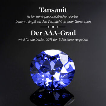 AAA Tansanit und Diamant Ring in 585 Gold - 1,22 ct.