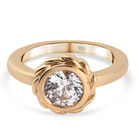LUSTRO STELLA - feinster Zirkonia-Ring, 925 Silber vergoldet (Größe 16.00) ca. 2,25 ct