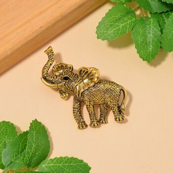 Schwarzer Kristall Brosche Antikes Gold