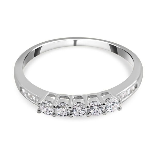 LUSTRO STELLA - Wei&szlig;er Zirkonia-Ring, 925 Silber rhodiniert - 1,35 ct.