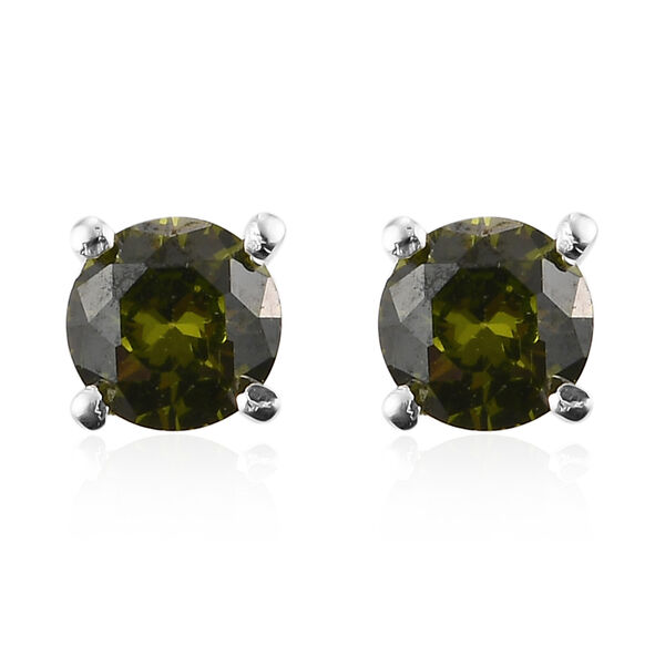3er-Set Simulierter Peridot Ring, Ohrstecker und Anhänger 925 Silber ca. 0,66 ct image number 5