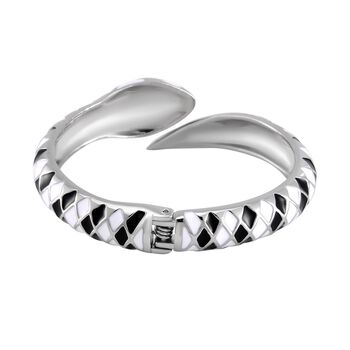 Designer Stil - emaillierter Schlangen Armreif, ca. 18 cm ca. 32,00g