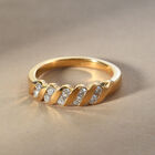 88 Facetten Moissanit Ring 925 Silber vergoldet  ca. 0,34 ct image number 1