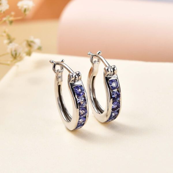 AA Tansanit Creolen - 0,95 ct image number 2