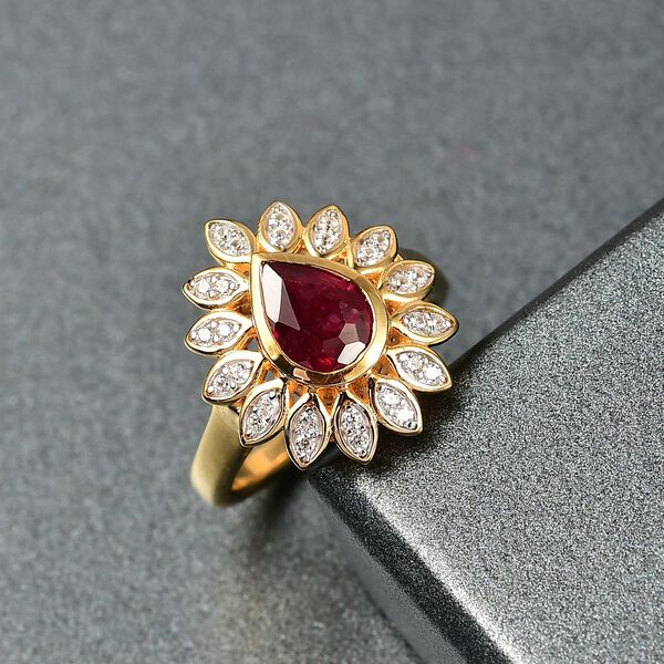 D'Joy Afrikanischer Rubin und Zirkon Ring - 1,97 ct. image number 2