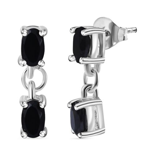 Schwarze Spinell Ohrringe - 0,86 ct. image number 0