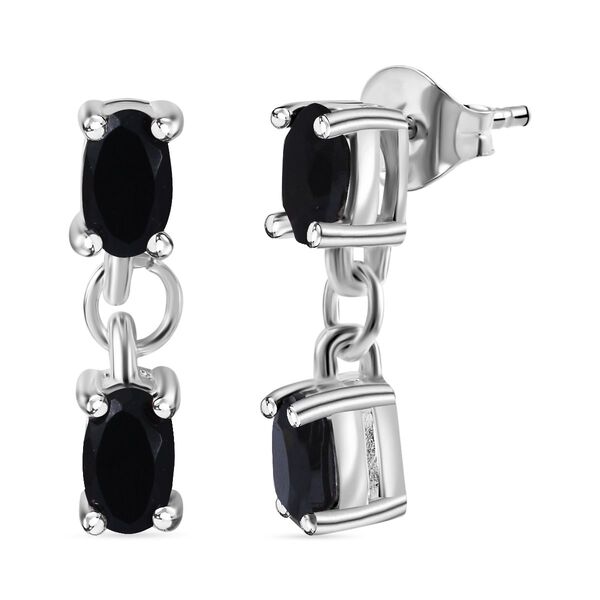Schwarze Spinell Ohrringe - 0,86 ct. image number 0