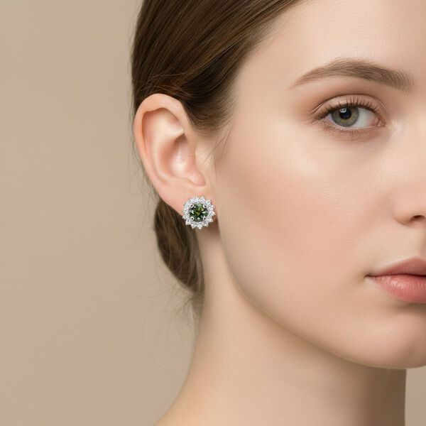 D'Joy Paraiba Moissanit und Moissanit Ohrringe - 1,27 ct. image number 2