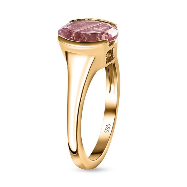 AAA Rosa Morganit Ring in 585 Gold - 1,60 ct. image number 8