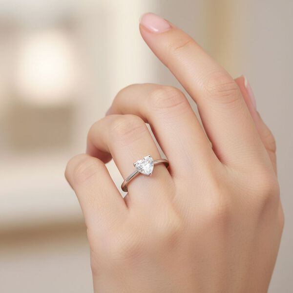 LUXURIANT VS-EF Labor Herz Diamant Ring - 0,52 ct. image number 2