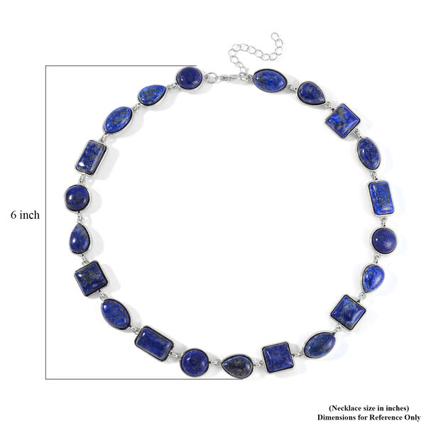 Lapislazuli Halskette ca. 45 cm Legierung Standard ca. 160,00 ct. image number 5