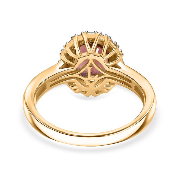 AAA Byzantinischer Turmalin, Lab Grown Diamant Ring 417 Gold (Gr&ouml;&szlig;e 19.00) ca. 2,70 ct image number 4