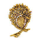 Mehrfarbiger Kristall Brosche  Antikes Gold image number 3