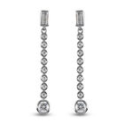 LUSTRO STELLA Hergestellt mit Feinster ZIRKONIA Tropfen Ohrringe 925 Silber platiniert