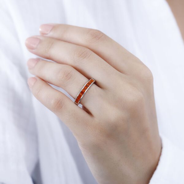 AA Salamanca Feueropal Ring 925 Silber rhodiniert (Größe 20.00) ca. 0,61 ct image number 3