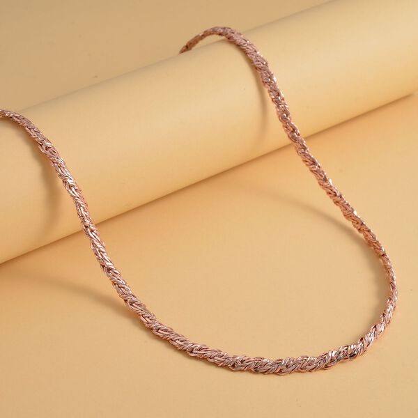 Ros&eacute;farbene Halskette, ca. 56 cm, Edelstahl ca. 31,20g image number 1