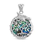 Royal Bali - Abalone Muschel Drachen mit Lebensbaum Anhänger 925 Silber
