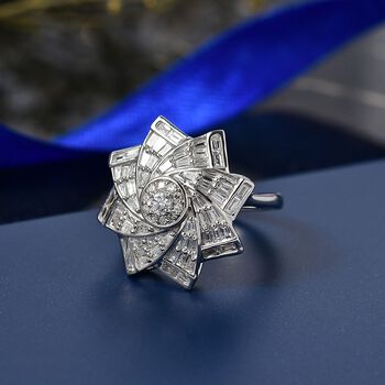 LUXURIANT DIAMOND - Lab Grown Diamant SI-GH SGL zertifiziert Ring 925 Silber rhodiniert (Gr&ouml;&szlig;e 18.00) ca. 1.00 ct