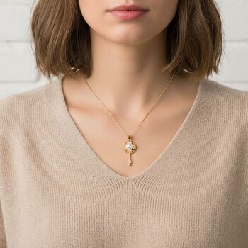 Wei&szlig;e S&uuml;&szlig;wasser Perle (5-7 mm), Wei&szlig;er Zirkonia Schmuckset ca. 50 cm Nickelfreies Messing, Reines Kupfer vergoldet