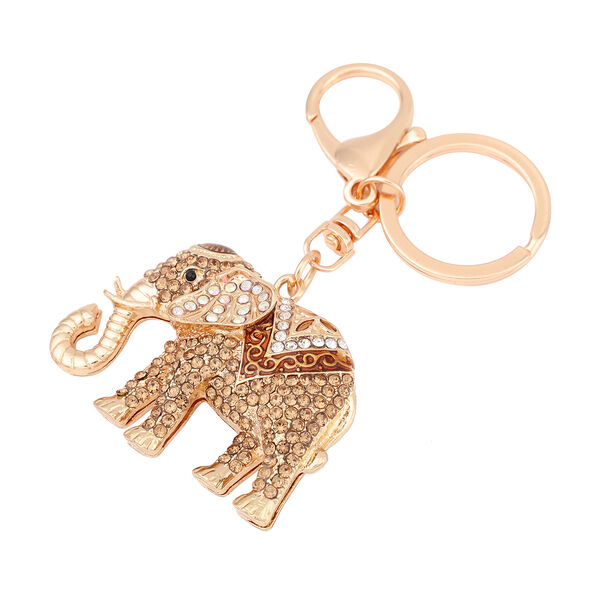 Oranger Zirkonia Schlüsselanhänger  emailliert ca. 1,00 ct image number 3