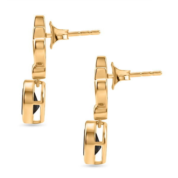 EverTrue AA schwarze Glasachat und Zirkon Ohrringe - 3,66 ct. image number 3