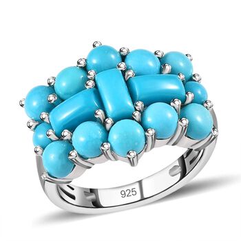 Amerikanischer, nat&uuml;rlicher Sleeping Beauty T&uuml;rkis Bootsring - 4,62 ct.