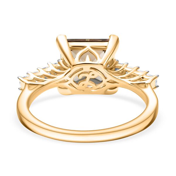 AAA Turkizit, Weißer Diamant Ring 585 Gold (Größe 19.00) ca. 4,41 ct image number 4