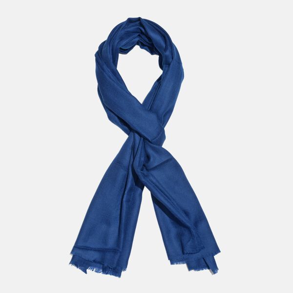 LA MAREY: Superweicher Schal aus 100% Kaschmirwolle, Dunkelblau&nbsp; image number 3