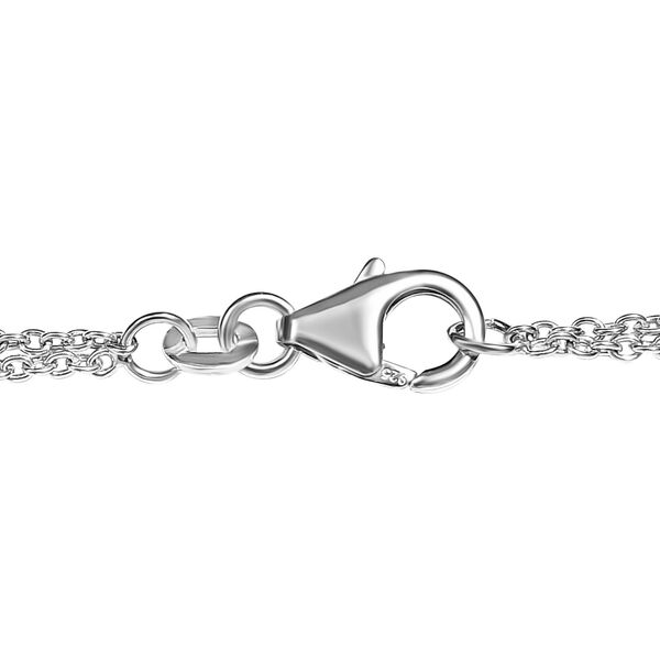 Rhodolith Granat-Collier, ca. 45 cm, 925 Silber platiniert ca. 17.57 ct image number 4