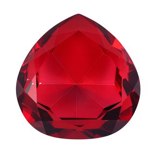 The 5th Season - Kristallherz im Geschenkbox, 8x8x4 cm, Rubinfarben