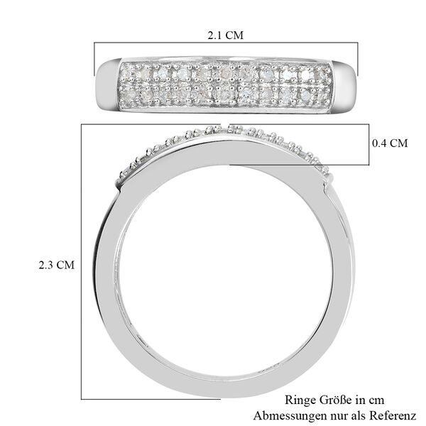 Diamant Ring 925 Silber platiniert  ca. 0,15 ct image number 7