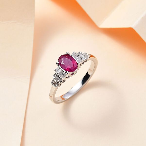 Afrikanischer Rubin und Diamant-Ring - 1,32 ct. image number 2